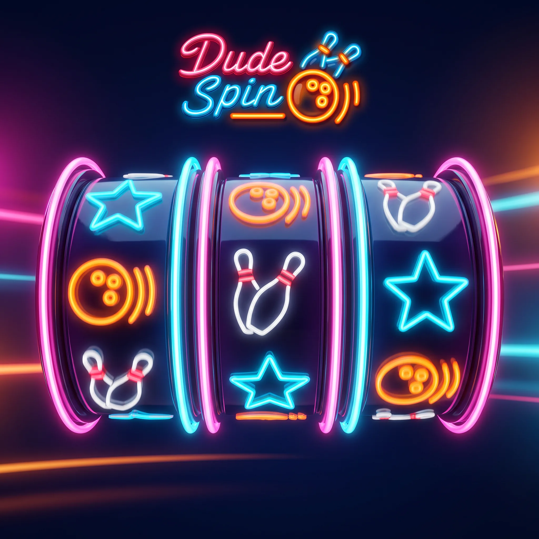 Neon slotrollen van Dude Spin Casino